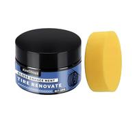 Car Tire Shine - 50g Long Lasting Nourish Wax, Tire Paste With Applicator Sponge | Durable Gloss Protection Detailing Accessory, Lightweight Car Truck Motorcycle RV Care Companion, Portable Vehicle