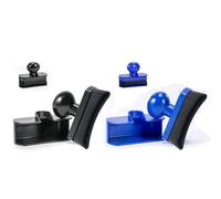 Car Tire Shine Applicator,Vegan Tire Shine Applicator with Curved Brush Head - Large Automotive Tire Dressing Applicator Brush with Storage Stand for Tire Detailing, 3.6 Inch -2pcs (Black&Blue)