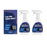 Car Tire Shine Spray 355ml - Instantly brightens and blackens tires, deeply cleans rims, and restores the original shine of cars, motorcycles, and electric vehicles.