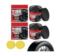 Car Tire Shine with Sponge, Auto Wheel Polishing Paste, Tire Coating Paste Car Cleaning Wheel Shine Tires Polishing Pastes, Car TireShine Cleaner for Cars Trucks Motorcycles RVs Tires Polishs (2PC)