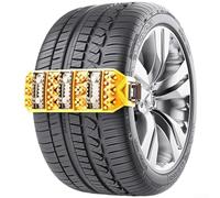 Car Tire Snow Chains with Steel Nails and Nonslip Particles for Enhanced Grip and Traction in Winter Conditions (Yellow)