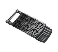 Car Tire Traction Mats, Wheel Ladder Grip Boards, All Weather Recovery Tool, Anti Skid Design on Snow Mud Sand, Compact Set for Trucks SUVs, Vehicle Crisis Roadside Kit, Black