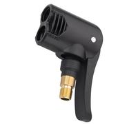 Car Tire Valve Clamp Adapter - Quick-Connect Inflator Nozzle for Automotive Air Pumps, Compatible with American & French Valve Types, ABS Construction, Black