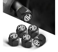 Car Tire Valve Stem Caps Dust Caps for MG ZS MG 3 MG 5 MG 6 MG 7 GT HS Alloy Car Tire Valve Cover, Corrosion Resistant Leak-Proof Valve Caps,Black Style