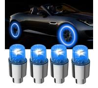 Car Tire Wheel Lights, 4pcs Car Wheel Tire Air Valve, Hub Lamp Cap Light with Motion Sensors Colorful LED Tire Light Gas Nozzle,for Car Bicycle Motorcycles Accessories