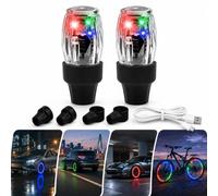 Car Tire Wheel Lights,Tire Valve Light,with Motion Sensors Colorful,for Car Bicycle Motorcycles Accessories.(2 Pcs)