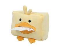 Car Tissue Box - Cute Duck Plush Tissue Organizer, Cute Paper Dispenser Paper Holder For Car Sun Visor Or Vehicle Backseat, Yellow