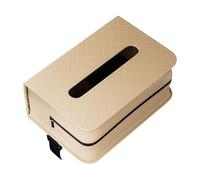 Car Tissue Box, Easy Refill, 18x12.5x8CM, Car Tissue Holder With 2 Storage Nets, Large Rectangle Napkin Organizer, Portable And Travel-Friendly, For Home, Office Or Travel