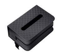 Car Tissue Box, Easy Refill, 18x12.5x8CM, Car Tissue Holder With 2 Storage Nets, Large Rectangle Napkin Organizer, Portable And Travel-Friendly, For Home, Office Or Travel