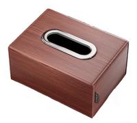 Car Tissue Box Holder Built With Leather Exterior And Magnetic Closure To Support Standard Box Sizes On Visor Or Panel Mounts(Red-brown)