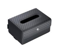 Car Tissue Box Holder - Car Deicher Organiser | Tissue Box for Vehicle, Faux Leather Tissue Holder, Rectangular Shape, Easy Access Storage for Family Trips, Daily Commuting Road Trips