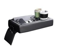 Car Tissue Box Holder, Multifunctional Car Organizer PU Leather Vehicle Console Storage Travel Accessories for SUV Road Trips, Camping, Long Car Trips, Family Activities, Snack Time