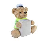 Car Tissue Box - Waterproof Armrest Holder | 2-in-1 Bear , Compact Vehicle Bin with Lid and Easy Pull Dispenser, Multi-Purpose Accessories for Carrying Toys, Snac