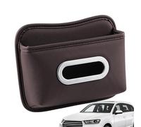 Car Tissue Holder - 18.8 x 4.5 x 15 cm, Adhesive Leather Organizer Towel Storage Bag | Rear Seat Armrest Console Sun Shade Holder for Cars from CA