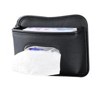 Car Tissue Holder - 18.8 x 4.5 x 15 cm, Adhesive Leather Organizer Towel Storage Bag | Rear Seat Armrest Console Sun Shade Holder for Cars from CA