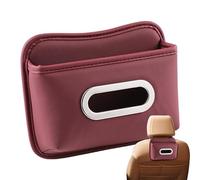 Car Tissue Holder - 18.8 x 4.5 x 15 cm, Adhesive Leather Organizer Towel Storage Bag | Rear Seat Armrest Console Sun Shade Holder for Cars from CA