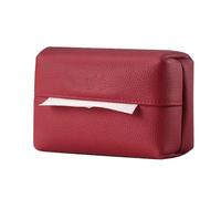Car Tissue Holder, Compatible with Jeep Cherokee Latitude SUV 2014-2025, Leather Backseat Tissue Box Cover with Belt Tissue Box Storage Keep Car Tidy Rectangular,Red