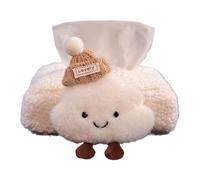 Car Tissue Holder, Cute Cloud Design Organizer, 7.87 x 6.3 Inches Armrest Box Tissue Dispenser, Soft Sturdy Cover, Easy Refill Secure Fit for Vehicles, SUV, Truck, Travel Accessories
