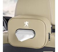 Car Tissue Holder for Peugeot Traveller Long 2016-2023, Car Tissue Box, PU Leather Car Tissue Box Holder, Multifunctional Tissue Holder, Car Interior Accessories,Beige