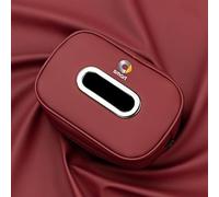 Car Tissue Holder for Smart Fortwo Cabrio 2004-2019, Car Tissue Box, PU Leather Car Tissue Box Holder, Multifunctional Tissue Holder, Car Interior Accessories,Red