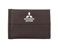 Car Tissue Holder, PU Leather Backseat Hanging Organizer, Durable Car Accessory for Mitsubishi Montero/Shogun LWB 2000 2001 2002 2003 Vehicle Interior, Car Clip Tissue Box,Brown