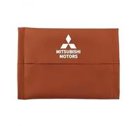 Car Tissue Holder, PU Leather Backseat Hanging Organizer, Durable Car Accessory for Mitsubishi Montero/Shogun SWB 2000 2001 2002 2003 Vehicle Interior, Car Clip Tissue Box,Orange