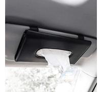 Car Tissue Holder, PU Leather Car Sun Visor Tissue Holder Black Car Tissue Face Mask Box Car Napkin Box Holder for Sun Visor Seat Door