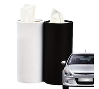 Car Tissues Cylinder - 2 Pieces Round Motorcar Tiissue Holder | Paper Towel Cyliinder Creative Napkin Bucket For Truck Rv Vehicle Travel Daily Restaurant | Virgin Wood Cylinnder Car Tisues Box