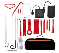 Car Tool Kit 23 Pcs, Professional Car Breakdown Emergency Kit with Long Reach Grabber, Air Wedge Pump, J-Hook, Non-Marring Wedge, Gloves, Portable Bag, Essential Car Lockout Kit for Emergency Repairs