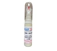 Car Touch Up Paint Compatible with AUDI LY9K AMALFI WHITE PEN A1 A3 A4 A5 A6 A7 A8 TT TTS RS3 RS5 Q3 Q5 Q7-20ml Precision Scratch Repair Kit with Needle & Brush - UK Mixed (JUST PAINT)