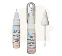 Car Touch Up Paint Pen Compatible with VW VOLKSWAGEN CANDY WHITE LB9A/B4 GOLF POLO UP SCIROCCO R - 20ml Precision Scratch Repair Kit with Needle & Brush - UK Mixed (PAINT + LACQUER)