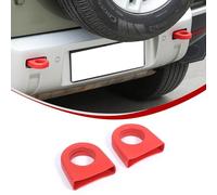 Car Tow Hook Towing Ring Covers for L@R @Def@ender 90 110 130 2020 2021 2022 2023 Rear Bumper Styling Trailer Ring Eye Tow Hook Ring Covers Exterior Accessories (Red)