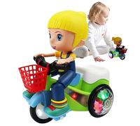 Car Toys for Kids, Electric Tricycle Toy, Dynamic Music Musical 360 Degree Rotating Cool Lights Game for Girl Preschoolers School Home Home Playtime Boy Travel