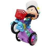 Car Toys for Kids, Riding Simulation Toy, Musical Cool Lights Dynamic Music 360 Degree Rotating Game for Preschoolers Travel Home Girl Home Playtime School Boy