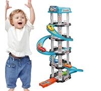 Car Toys Parking Lot - Racing Car Ramp Toy, Interactive Traffic Vehicle Track with Fun Feature, Educational Toy for Children, Role Play Perfect Playset for Imaginative Learning,