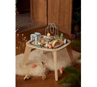 Car Track Activity Table in FSC®100% Wood beige light solid with design