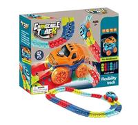 Car Track Set for Kids - ABS Activity Tracks 41 x 31 cm, LED Motion Car with Illuminated Pathway for STEM Development | Toy for Boys and Girls, Living Room, Bedroom