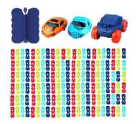 Car Track Set for Kids | Interactive Vehicle with LED Light,STEM Kids Car Toy | for Boys Bedroom Study Family Activity Party Favor Kindergarten Preschool School Daycare Homeschooling Birthday Holiday