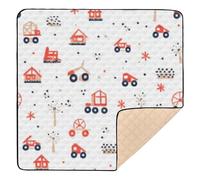 Car Tractor Farm Mill Trailer Haystack 2_2 Soft Foam Baby Gym & Activity Mat for Indoor Outdoor Portable Activity Entertainment Mat for Baby Toddler Infant, 50'' x 50''