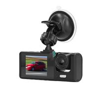 Car Traffic Recorder, Night 3 Lens Front Rear Built in Camera 2.0 Inch IPS Mini USB 5V 2A HD Car Dashboard Recorder with Parking Mode for All Round Monitoring