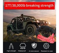 CAR Trailer Towing Rope 17T Practical Flexible Synthetic Winch Straps for Broke Down Vehicles (1pcs)