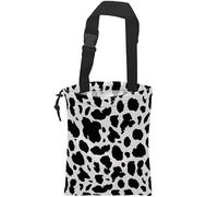 Car Trash Bag Cow Texture Car Garbage Bag Hanging Car Trash Can for Back Seat with Drawstring, Waterproof Garbage Bags for Accessories Vehicle Travelling Camping Outdoor