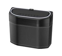 Car Trash Bin, Automotive Dustbin with Touch Light, Smell-Proof Waste Storage Can for Vehicle RVs Minivans Pick-ups Trucks Boats Cabs Road Trips