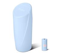 Car Trash Can Bin with Lid - Car Garbage Can Cup Holder - Light Blue Mini Leakproof Vehicle Trash Garbage Can Bin with 20pcs Trash Bags-Car Organizers and Storage for Front Back Seat Accessories
