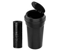Car Trash Can - Cup-Shaped Odor Resistant Bin for Travel Road Trip | Shell with Sealed Lid, Compact Rubbish Holder for Truck Van Backseat Camping Driving Commuting Vehicle Use