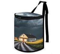 Car Trash Can for Men Spill Proof Car Garbage Bag Rural Roads Car Hanging Garbage Bin for Women Storage Pockets for Automobile Truck Minivan SUV