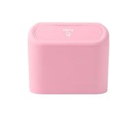 Car Trash Can For SKoda Kodiaq/Kodiaq GT 2017-2025, Portable Bin Hanging Mini Leakproof Waterproof Cars Rubbish Cans Multipurpose Box Interior Accessories,Pink