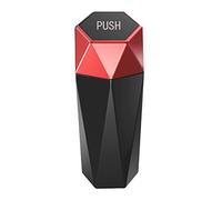 Car Trash Can with Lid for Audi RS6 Station Wagon 4B 4F C7 C8, Portable Vehicle Diamond Design Mini Garbage Bin for Car, Home, Office,B Red