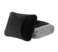 Car Travel Blanket Waist Support Blanket for Volvo XC90 2010-2025 SUV 7-seater, Premium Soft 3 in 1 Warm Soft Travel Blanket Car Pillow Blanket,Black