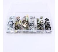 Car Trim Clips 120Pcs/Box Chassis Guard Metal Nut/Screw Washers U-shape Clip Car Fender Bumper Cross Head Screws